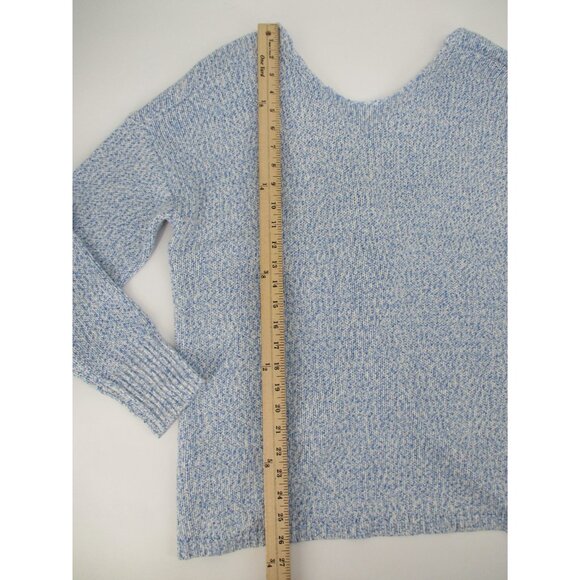 Loft Womens Sweater XL Light Blue Twist Back Sweater Ladies Open Back Knit New - Picture 6 of 16